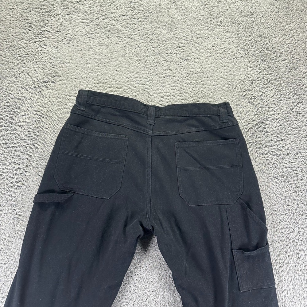 Berkley Jensen Pant Men's 34x30 Black Cotton Carpenter Straight Workwear Stretch - Picture 7 of 11